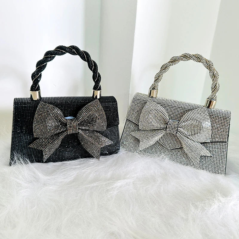 Bow Bag Purse For Womens Luxury Designer Handbag Elegant And Versatile Evening Party Bags Purse For Womens Luxury Rhinestone Bag - Basso & Brooke