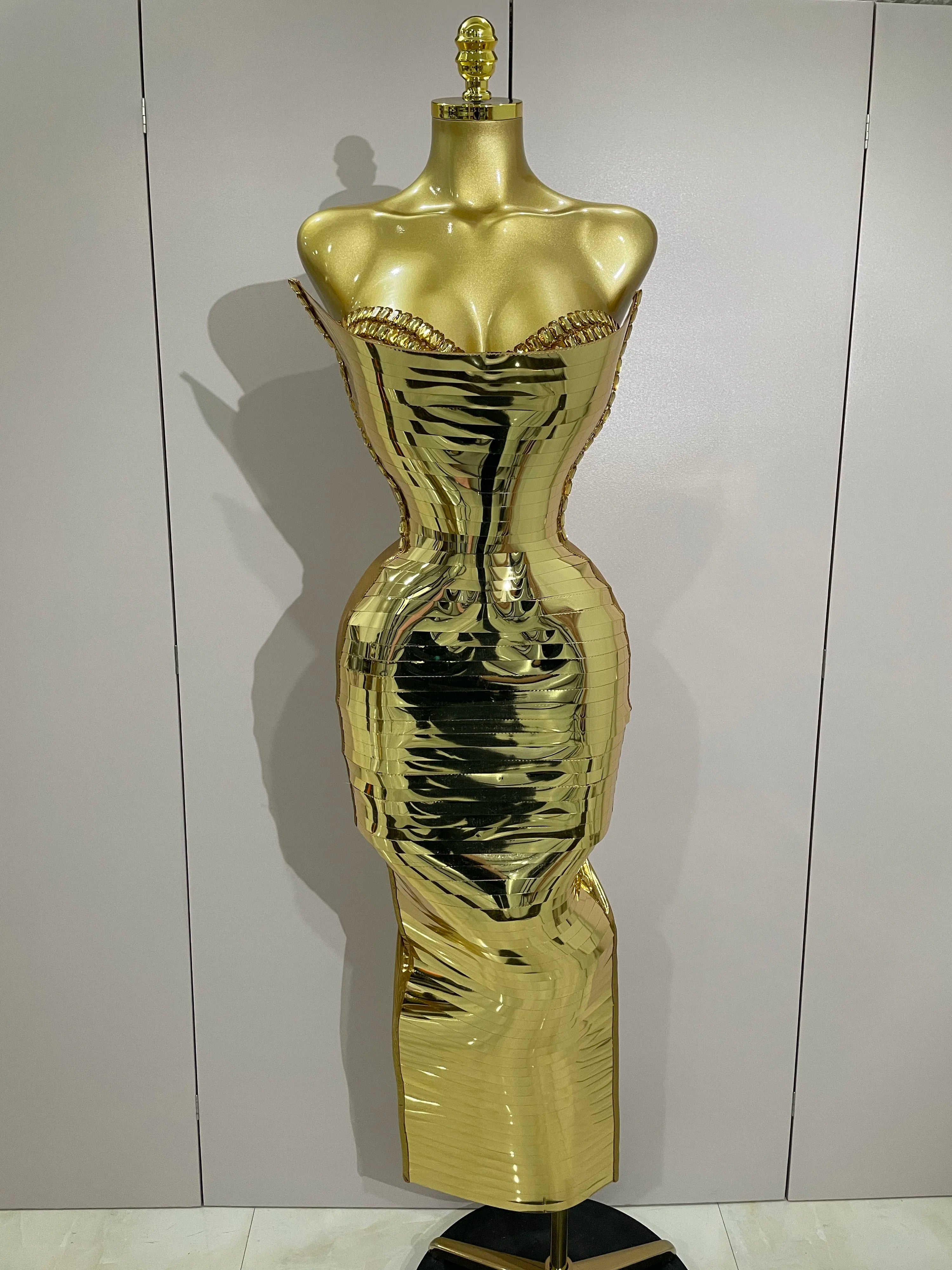 High Quality Black Shiny Sequin Sexy Chest Wrapped Dress 2025 New  Women Fashion Eveing Celebrate Birthday Party Stage Costume