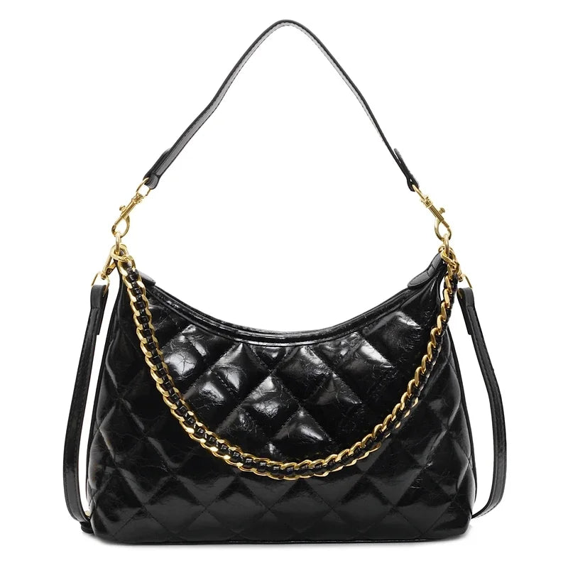 Stylish Minimalist Crossbody Bag - Designer Leather Tote With Vintage Parisian Flair And Elegant Large Capacity Feature