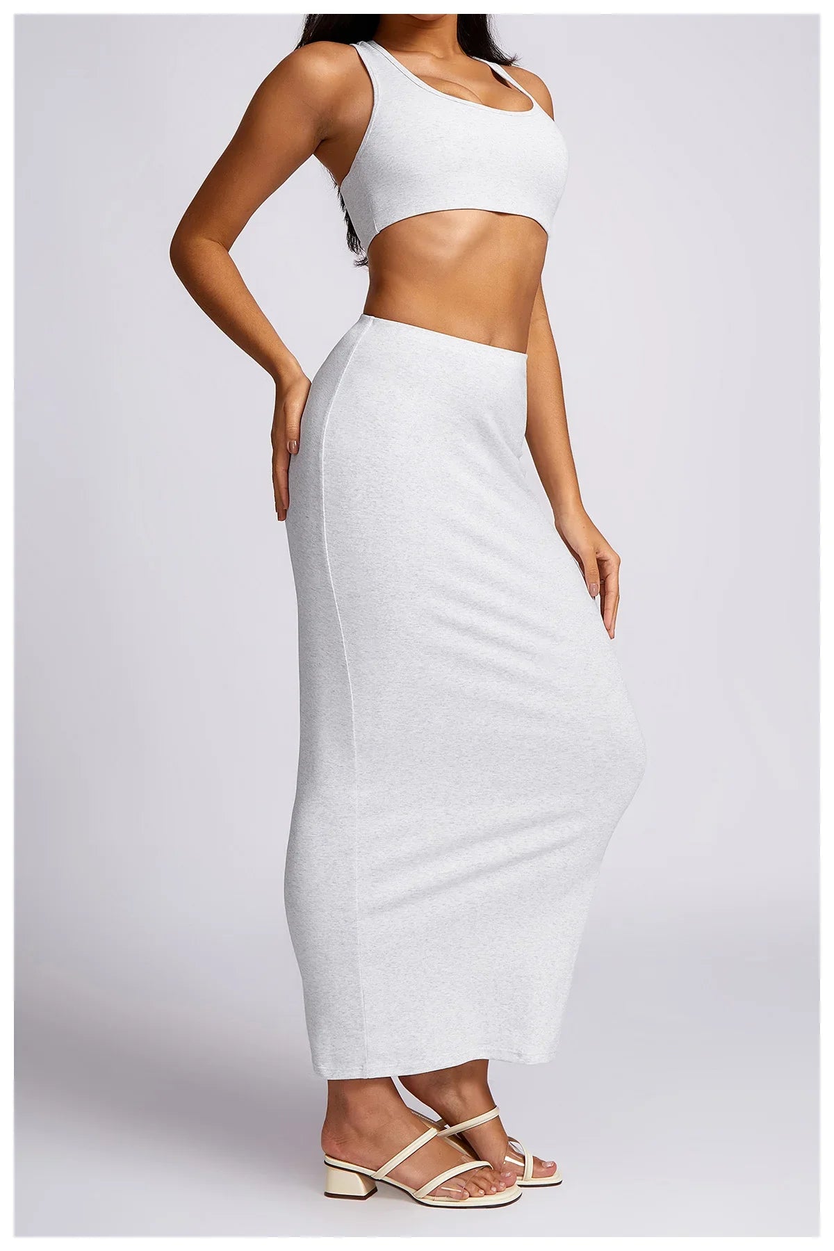 New Yoga Set Workout Clothes Fitness High Quality Suits Sports Bra High Waist Leggings 2 Piece Women High Stretch Gym Outfit white gray-2