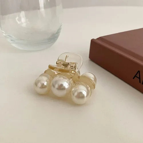 Korean Style Pearl Elegant Women's Geometric Small Hair Clip Simple Circular Temperament Sweet Girl Half Tie Hair Accessories 3
