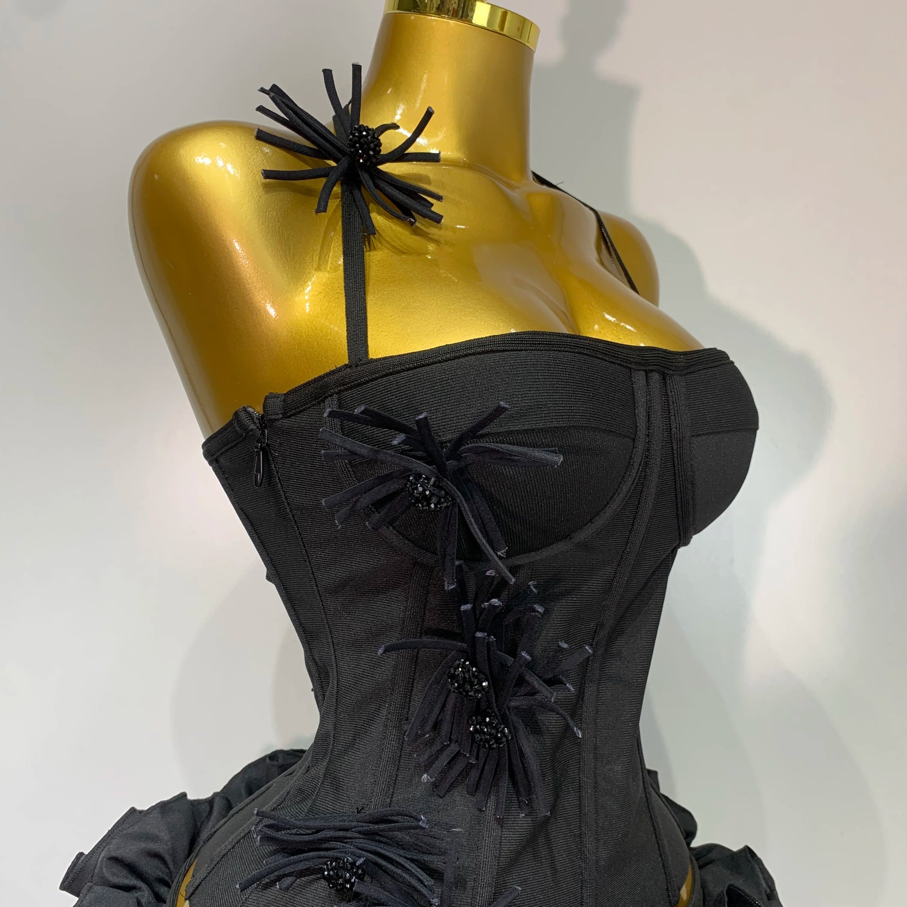 Women Sexy Halter Prom Gown Fashion Celebrity Club Party Two Piece Set Cocktail Elegant Luxury Birthday Party Bandage Outfit