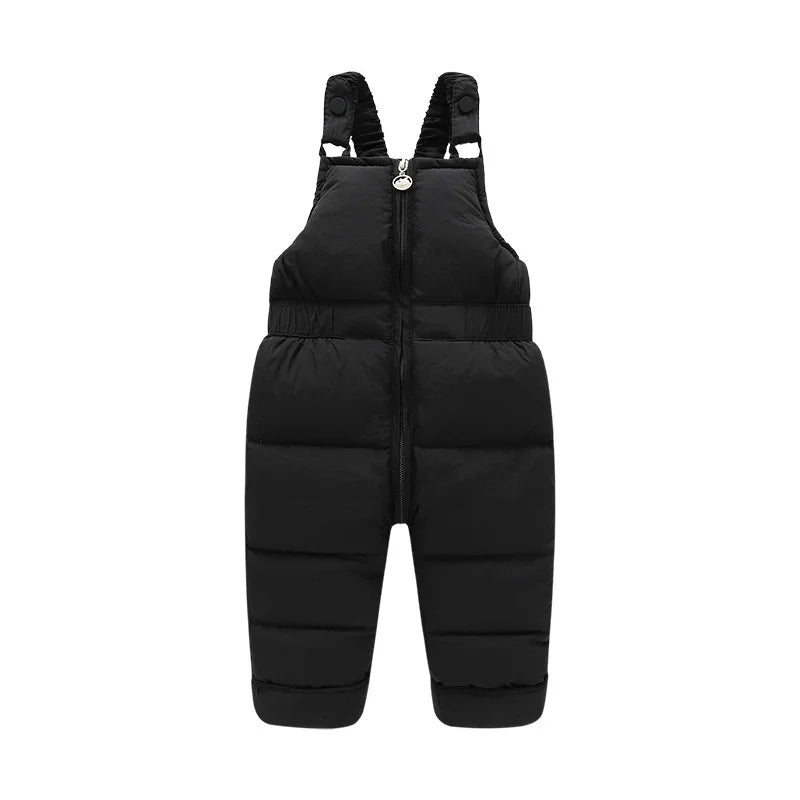 Children Autumn Winter Down Pants Thicken Warm Boys Girls Rompers Baby Down Trousers Kids Casual Trousers 1-5 Years Black