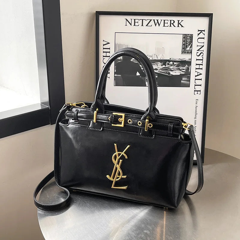 Premium Texture Handheld Women's Bag 2025 New Large-capacity Shoulder Bag Temperament Commuter Messenger Bag Versatile Tote Bag