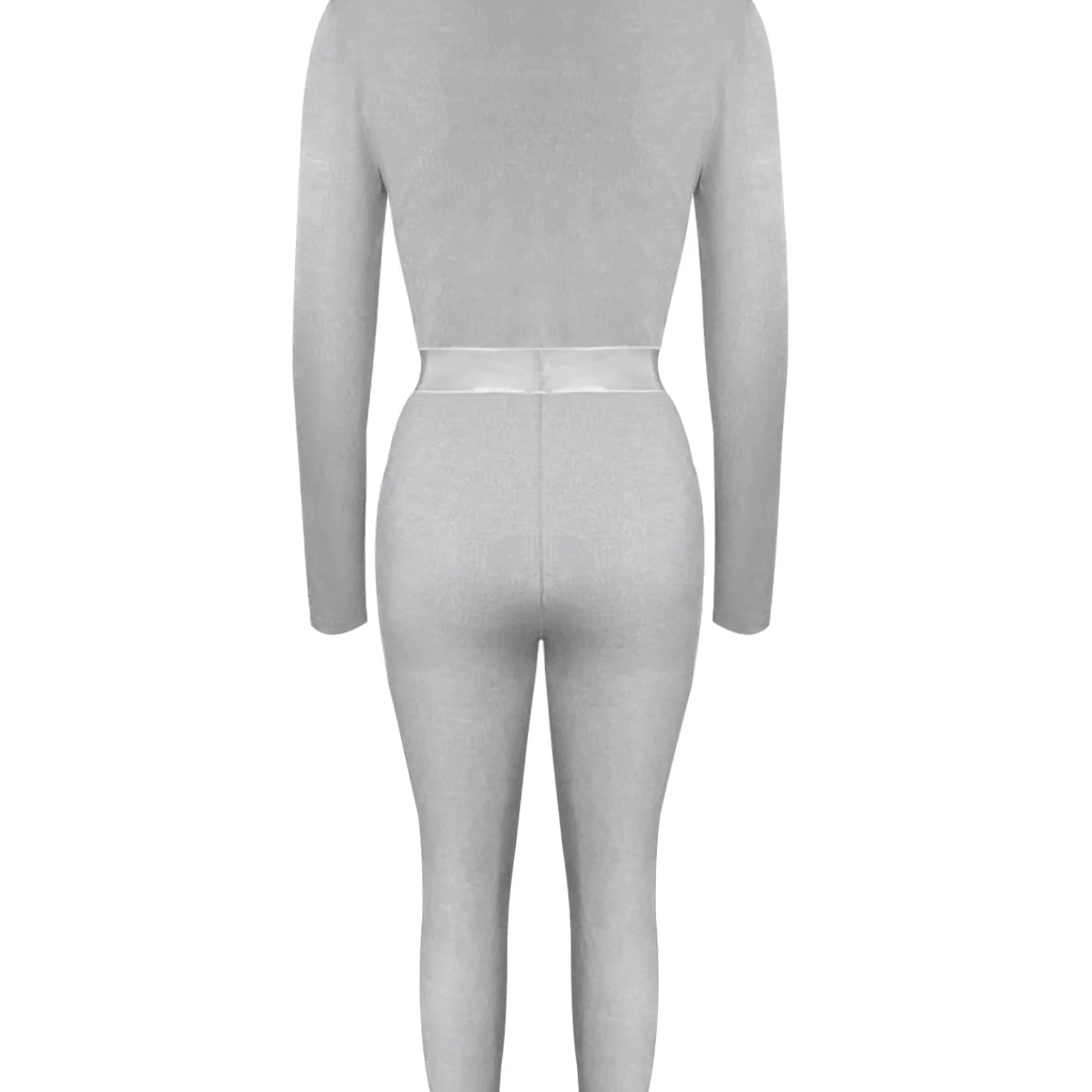 LW Plus Size casual Two pieces sets solid long sleeve Round Neck Top + Skinny Pants Set Autumn sport women's clothing pants sets