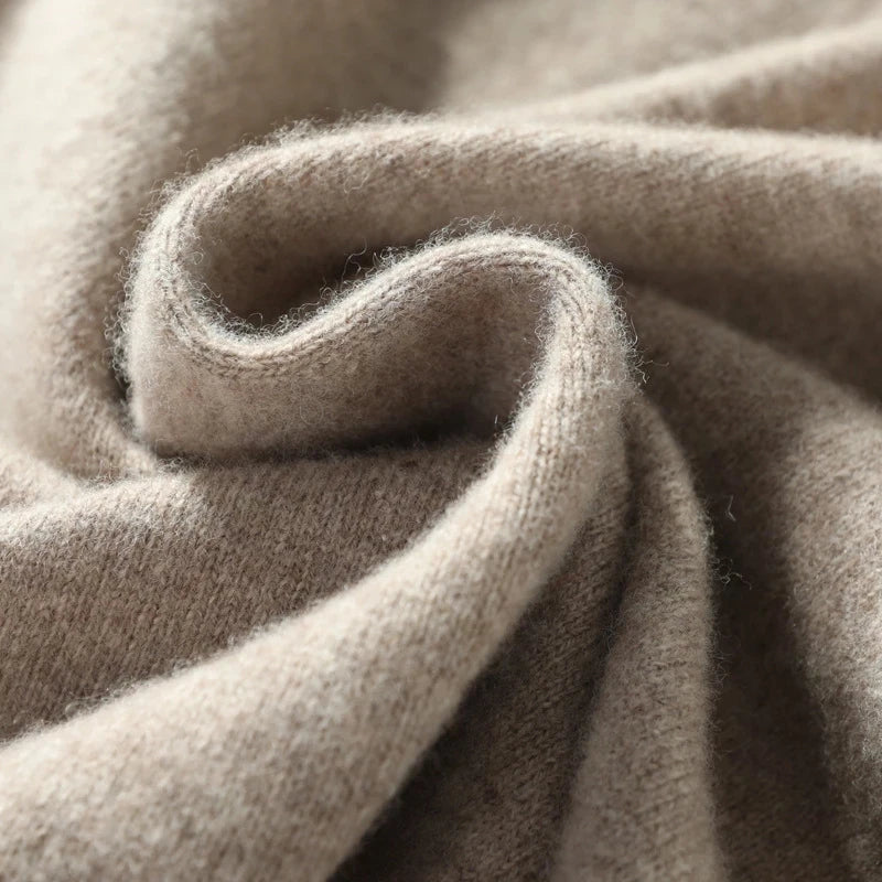 100% Cashmere Turtleneck Men Pullovers Autumn Winter Soft Light Warm Rolled Neck Jumper Jersey Pull Homme Knitted Sweater