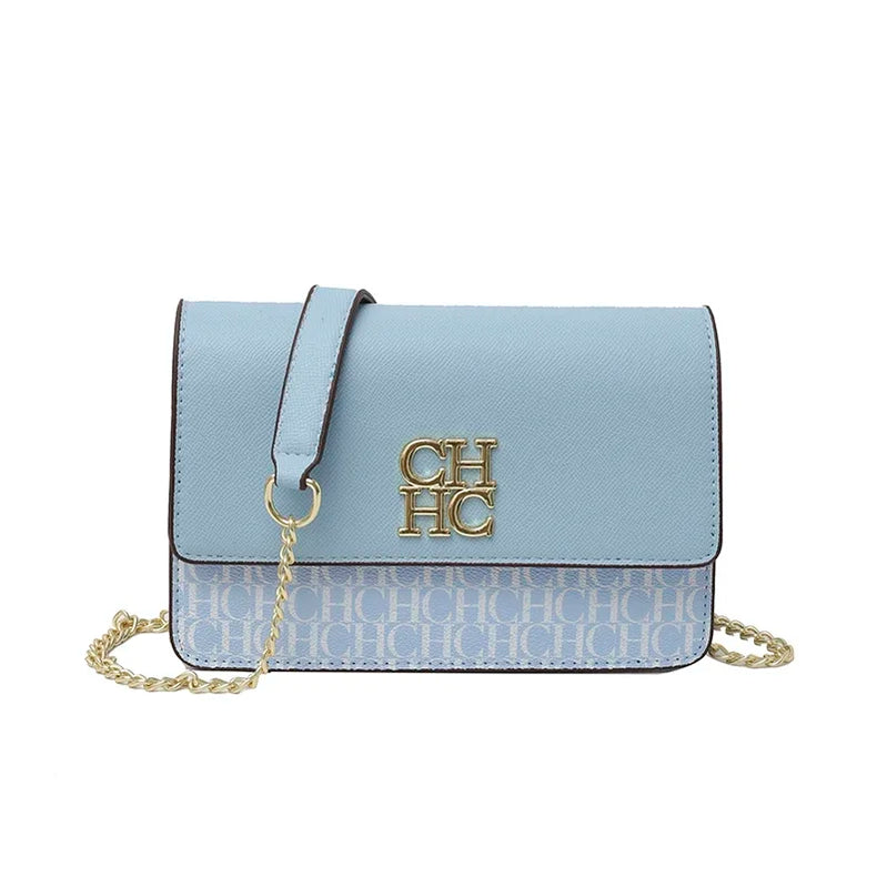 CH Pure Color Design Classic Ladies Crossbody Bag Fashion Luxury Brand Multi Embossed Ladies Handbag Ladies Shoulder Bag CHHC-5-blue United States