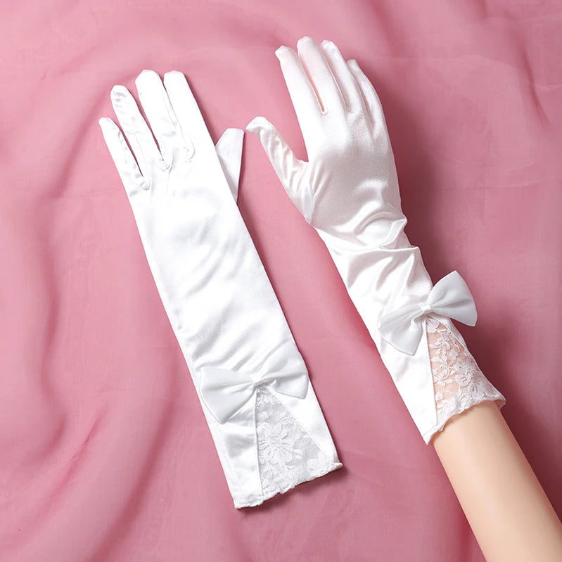 Wedding Bride Accessories Silk Gloves Long Short Dating Party Summer Elegance For Women and Girls ST-0053-A