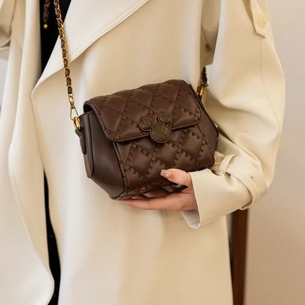 Winter Popular High-end Fashion Bag Women's 2026 Light Luxury Designer Chain Bag Single Shoulder Oblique Span Small Square Bag