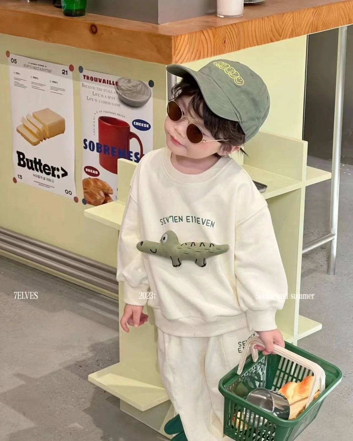 90-130cm Children's Spring Autumn Winter Cotton Set Boys Girls Cartoon Two Piece Set Korean Sweater +Pant Baby Clothes Outfits