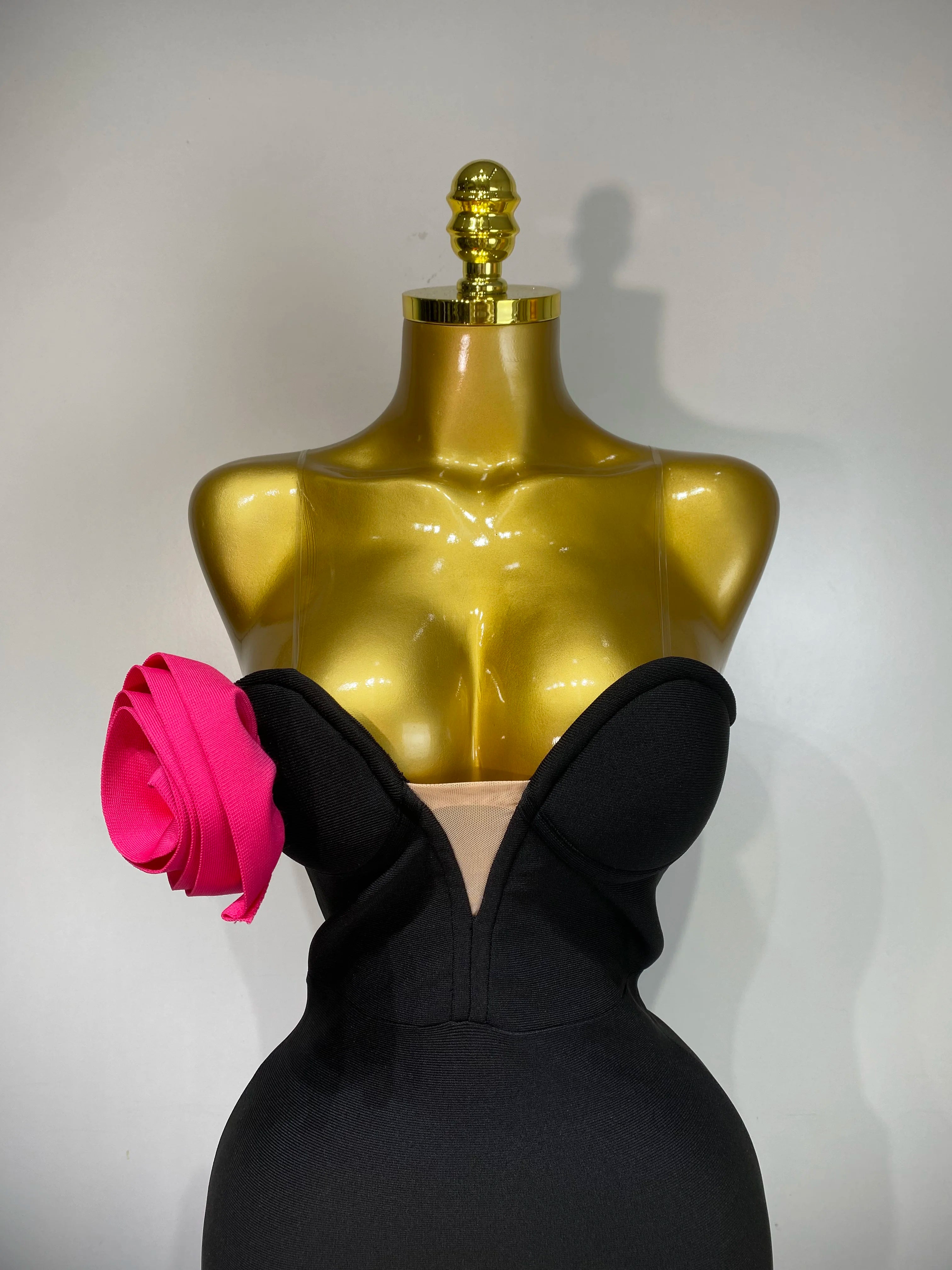 Women Sexy Strapless Backless Flower Patchwork Maxi Long Bandage Dress 2025 Elegant Evening Club Luxury Birthday Party Dresses