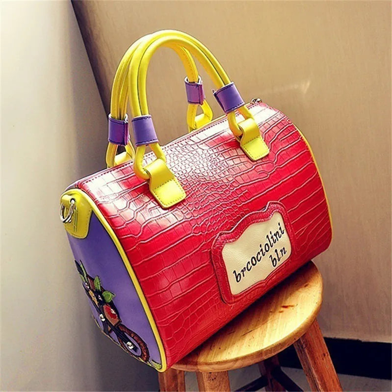 Super Quality Women Handbag Shoulder Boston Bag tote Italian PU Leather Bags Sac A Main Borse Candy Color Luxury Handbags