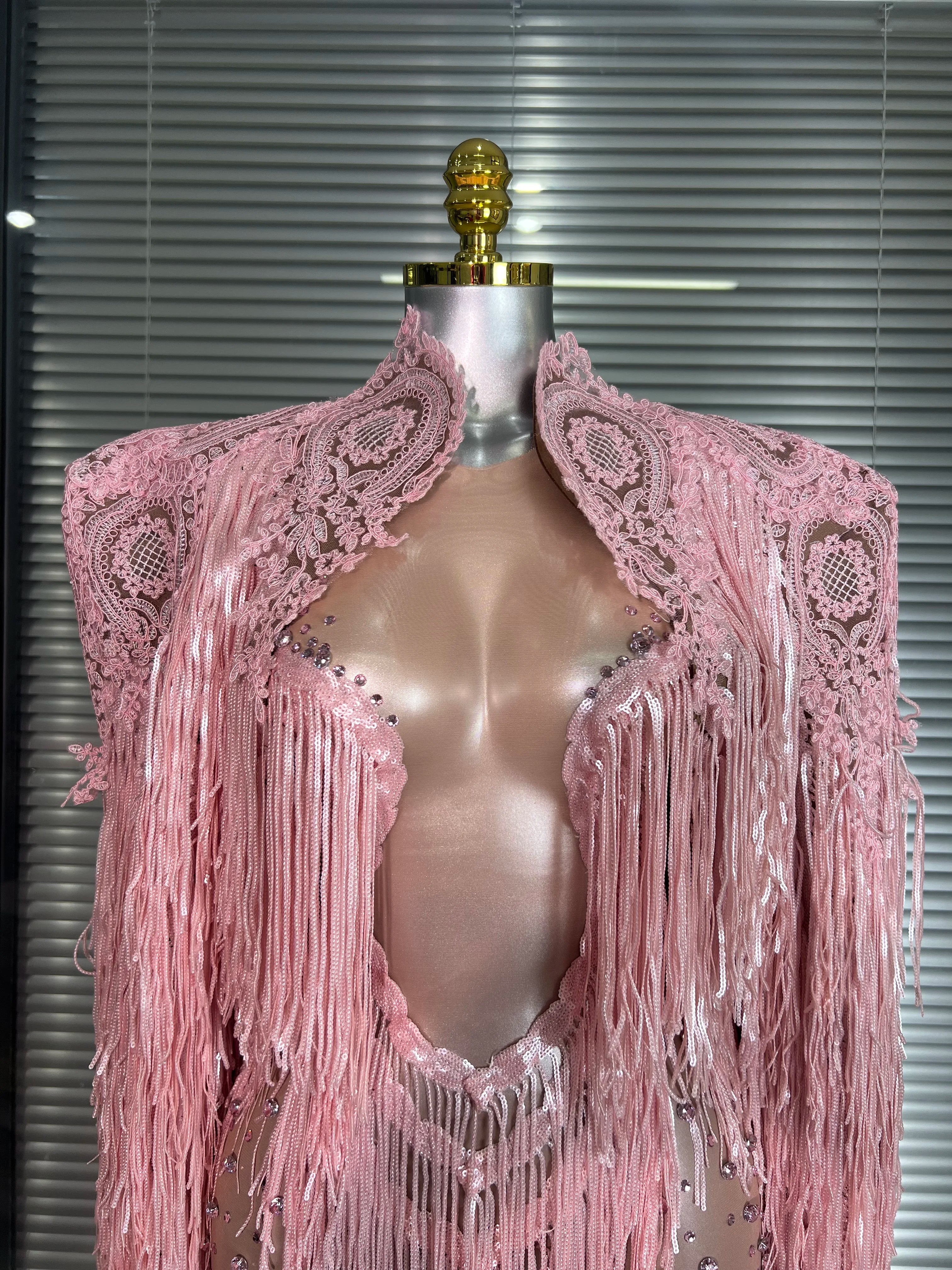 Celebrity New Women Sexy Mesh Sheer Crystal Stage Costume Stage Dancer Night Club Tank Mini Party Dress Coat 2 Pieces Set