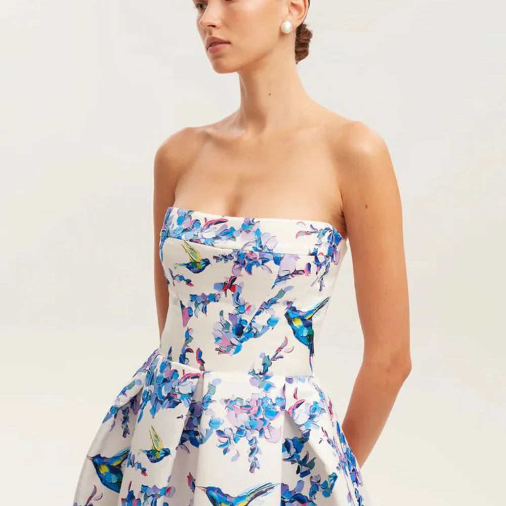 Summer Style Women Sexy Off the Shoulder Back Lace-up A-Line Long Maxi Dress Celebrate Birthday Party Girls' Dress