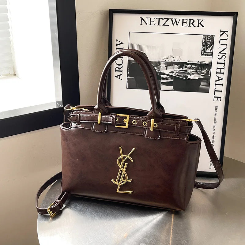 Premium Texture Handheld Women's Bag 2025 New Large-capacity Shoulder Bag Temperament Commuter Messenger Bag Versatile Tote Bag