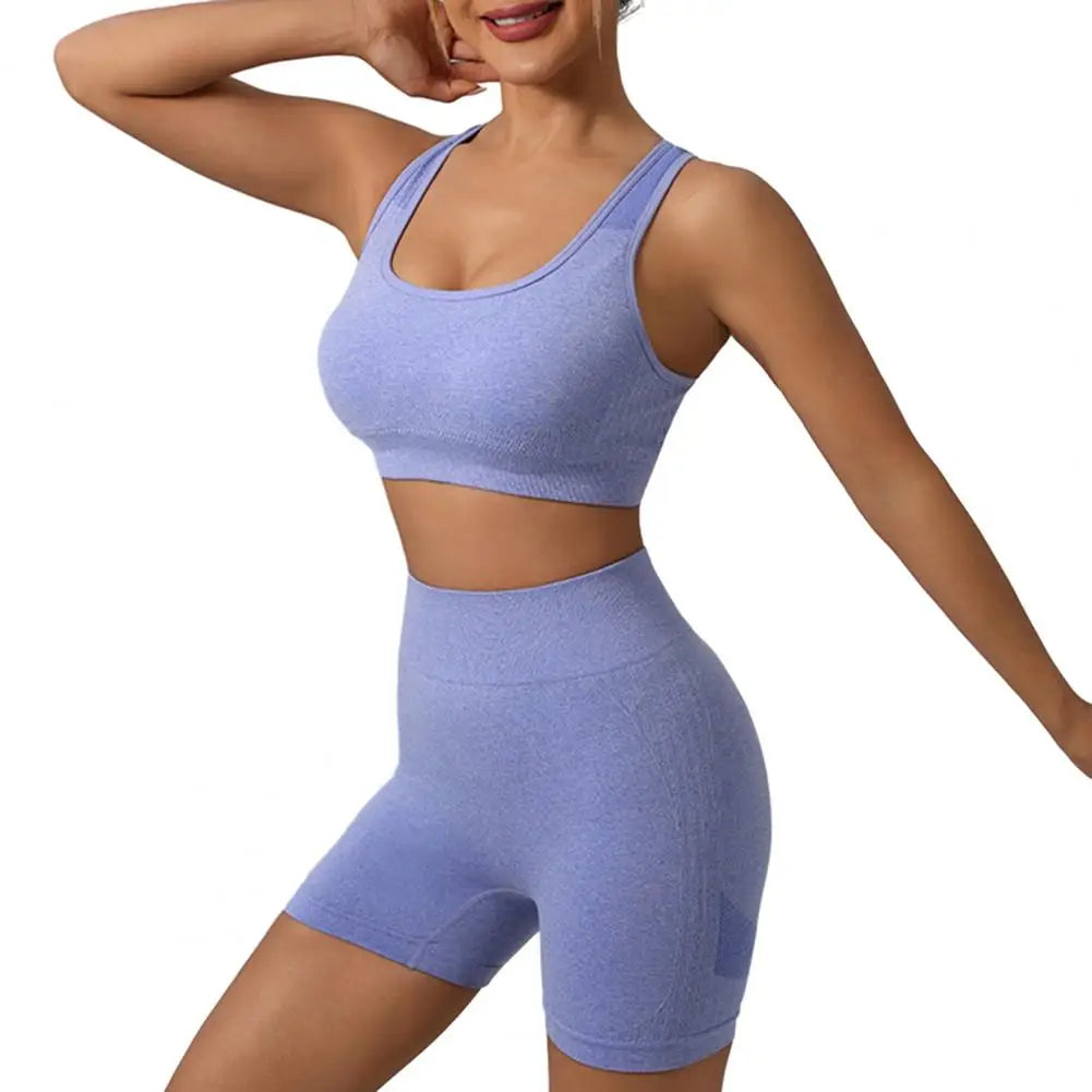 Women Sports Suit Yoga Outfit Exercise Set for Women High Waist Leggings Sports Bra Fitness Outfit for Gym Workout Yoga Bra Blue China