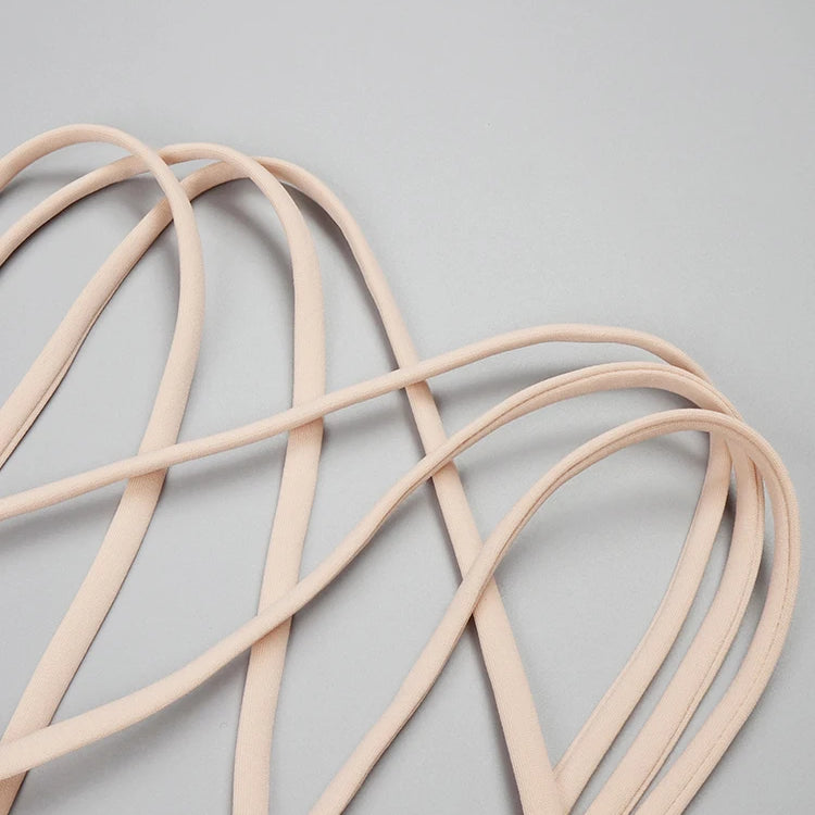 VC Mermaid Dress For Women Sexy Hollow Out See Through Braided Rope High Slit Long Evening Party Dress Vestido