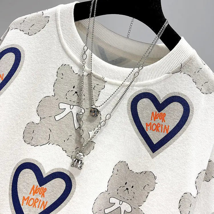 Hoodies Sweatshirt Hoodies Women's Sweater Women's Spring and Autumn Thin Loose Love Top