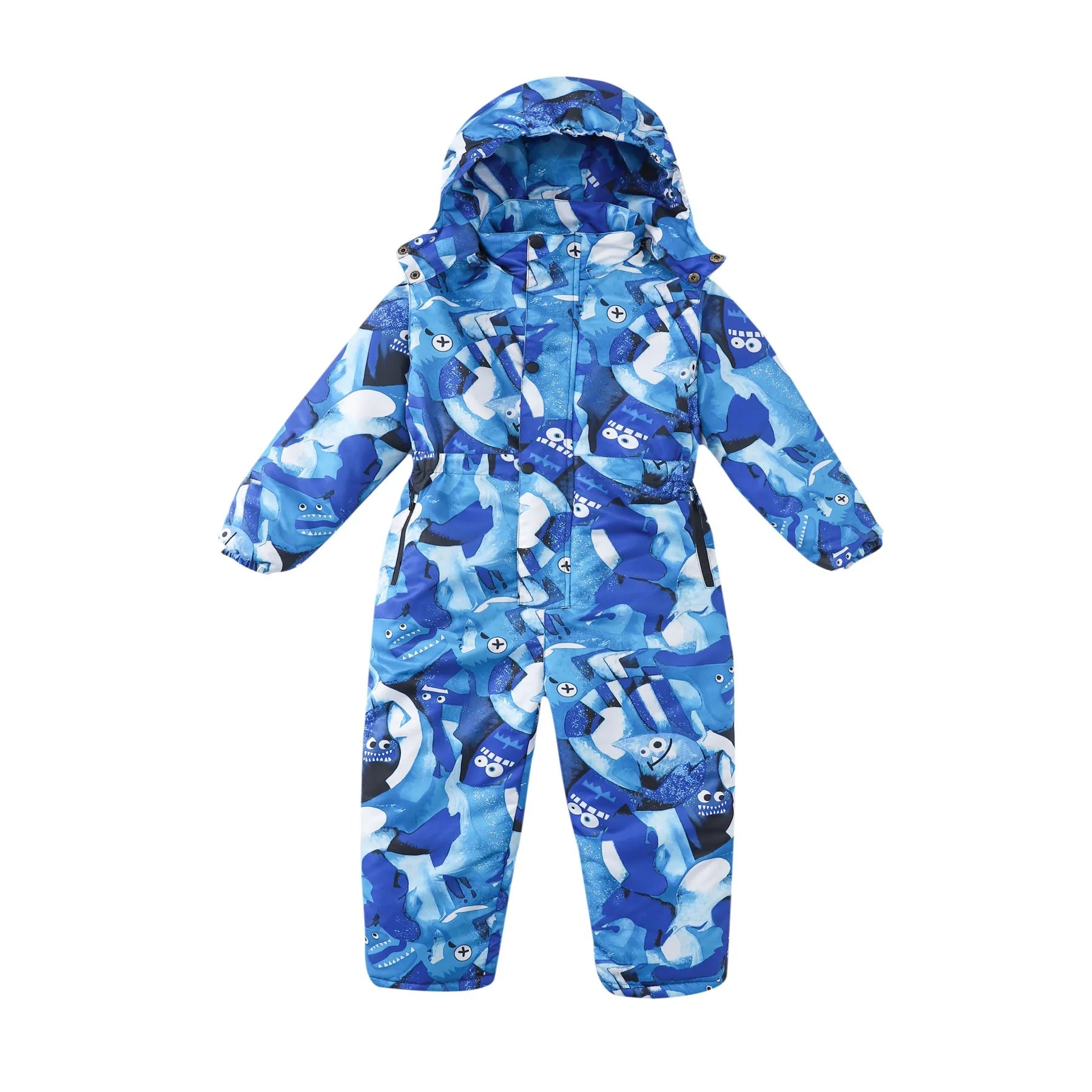 Boys&Girls Winter Outdoor Ski Suit Cartoon Warm Jumpsuit Thickened Waterproof and Snowproof Kids Clothes Toddler Girl Clothes 3183-3
