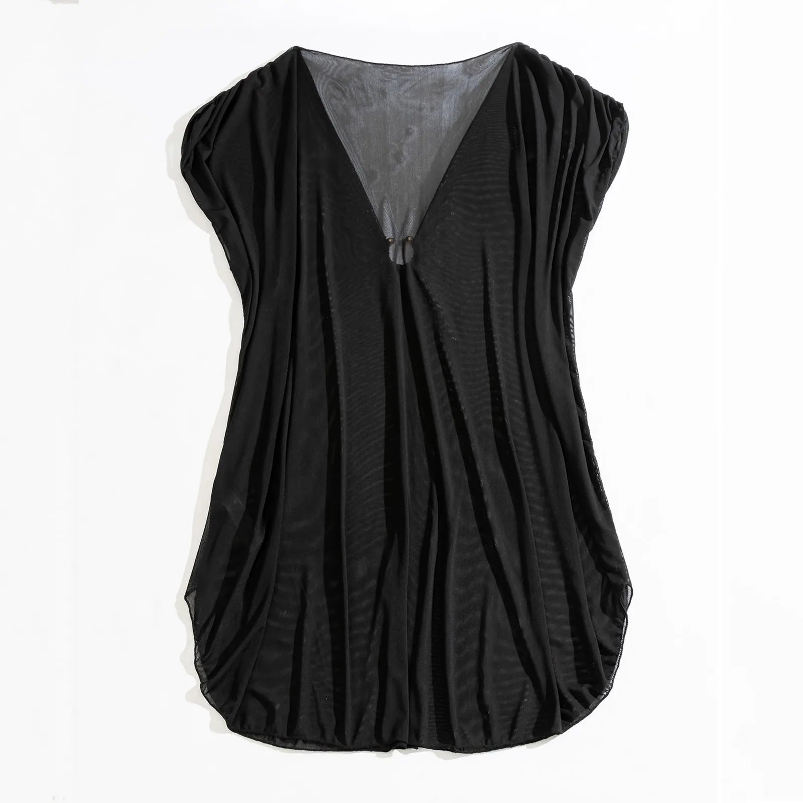 Women Ring Linked Sheer Mesh Cover Up Dress Cover Up Mini Dress Beach Wrap Bikini Shiny Wraps Swimwear Dresses