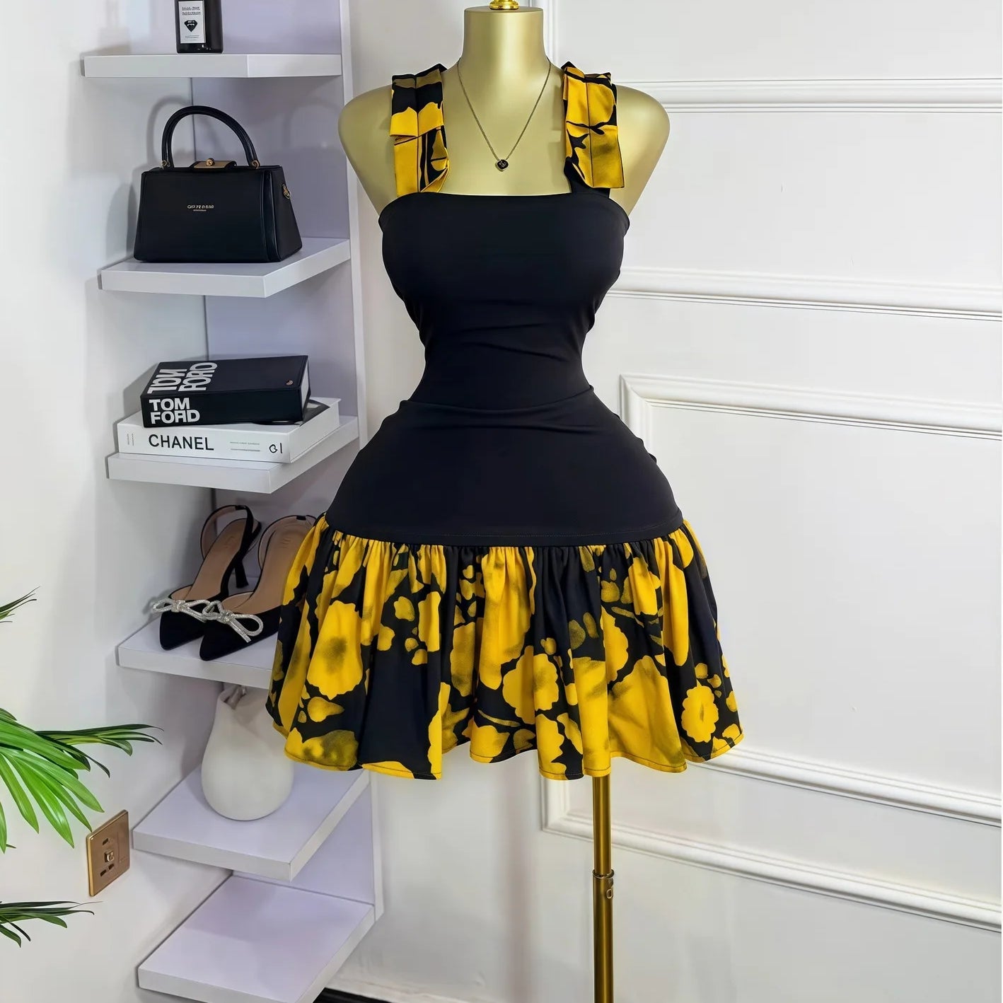 CM.YAYA Women Tie Dye Printed Patchwork Sleeveless Big Swing Bodycon Mid Mini Dress 2025 Vacation Sexy Party Evening Dresses