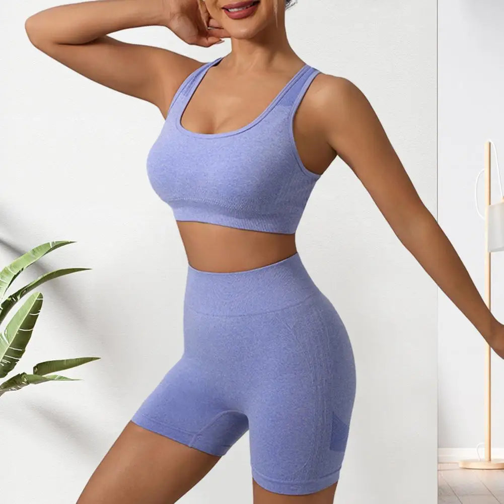 Women Sports Suit Yoga Outfit Exercise Set for Women High Waist Leggings Sports Bra Fitness Outfit for Gym Workout Yoga Bra