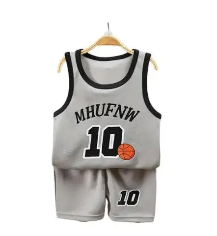 Children Sets Summer Sleeveless Basketball T-shirts Shorts for Children Clothing Quick-drying Sport Tank Tops Kids Clothes Type 3
