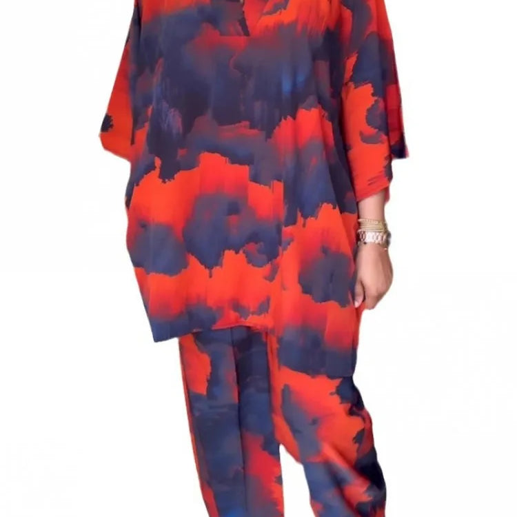 2 Piece Women Sets 2025 New Arrival Plus Size Spring Autumn Matching Sets Top And Pants Suits Outfits Oversized Clothing