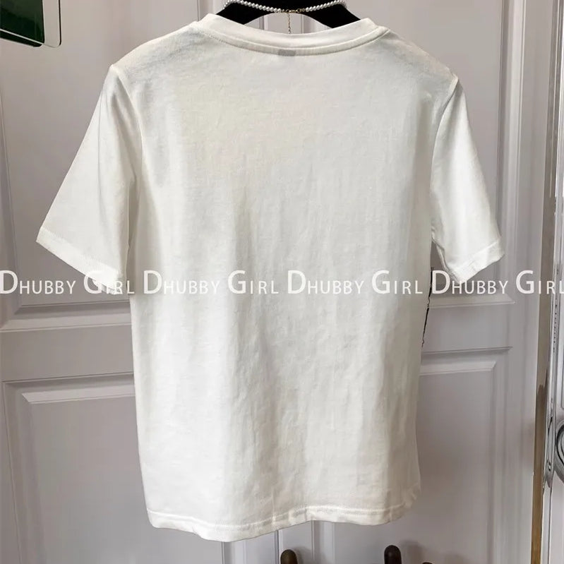 Summer Tshirts Women Fake Two Piece Chest Lace Stitching T-Shirt Fashion Tops Ladies Chic T-Shirt Female Short Sleeve Casual Tee