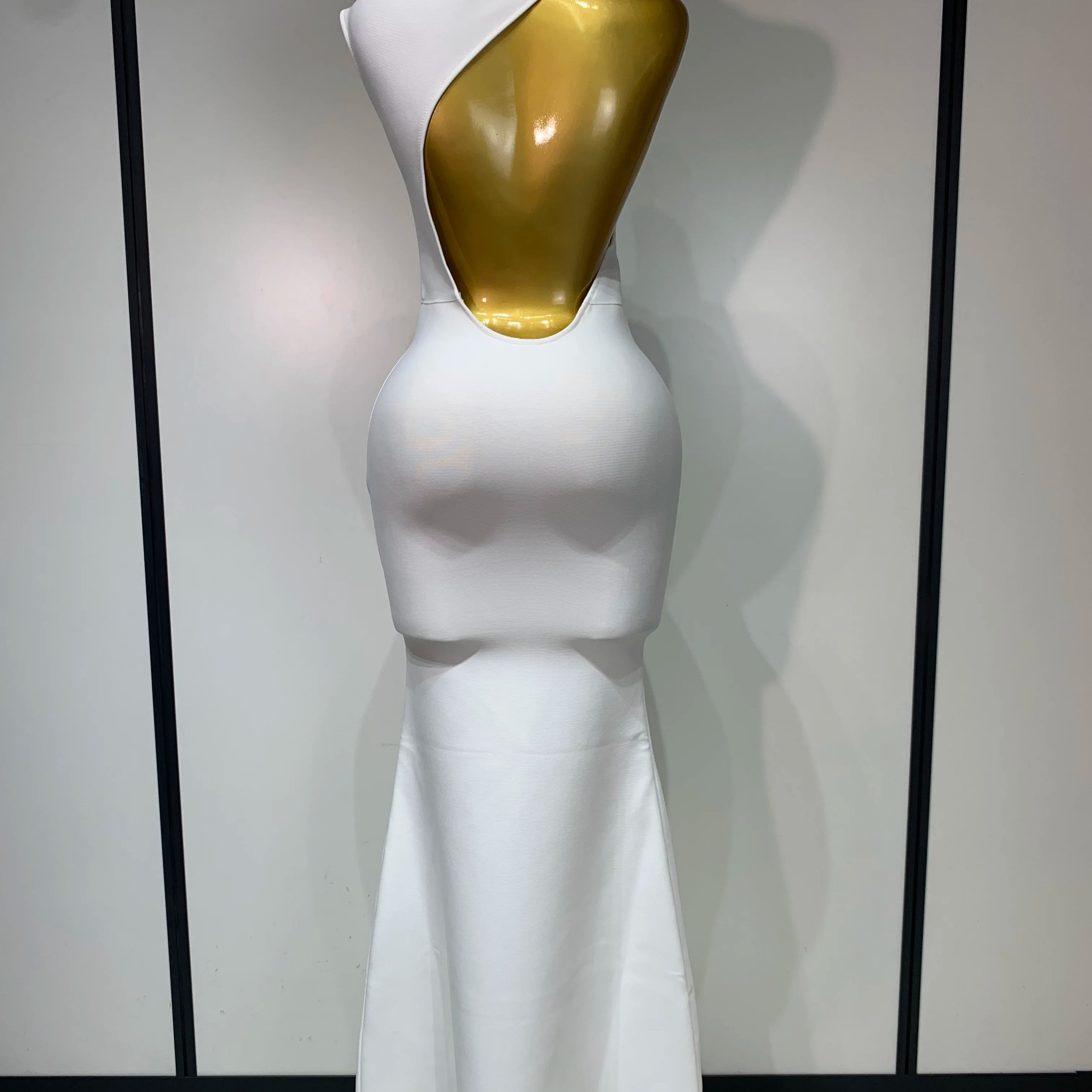 Women Sexy Sleeveless Backless Design Bodycon Bandage Dress 2025 Celebrity Elegant Evening Club Party Luxury Birthday Dresses