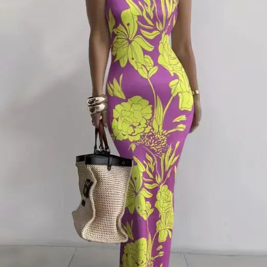 CM.YAYA Summer Women Sleeveless Strap O-neck Sexy 2024 Summer Long Evening Dress Knit Ribbon Night Club Party Maxi Dresses as picture 30