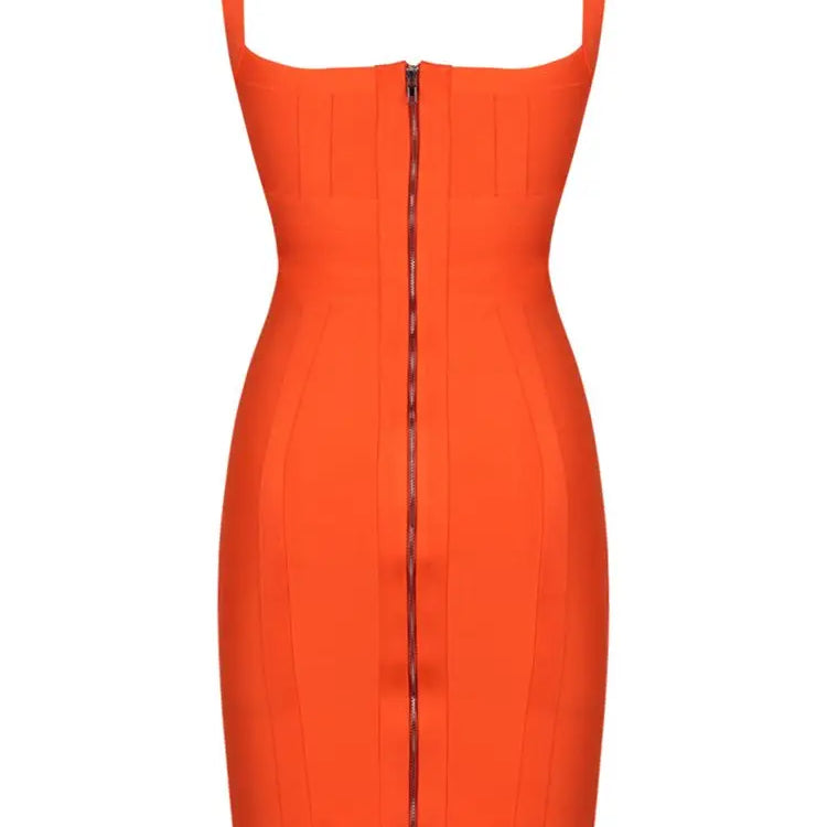 bandage dress summer orange bodycon dresses for women sexy spaghetti royal blue club celebrity party dress birthday outfit