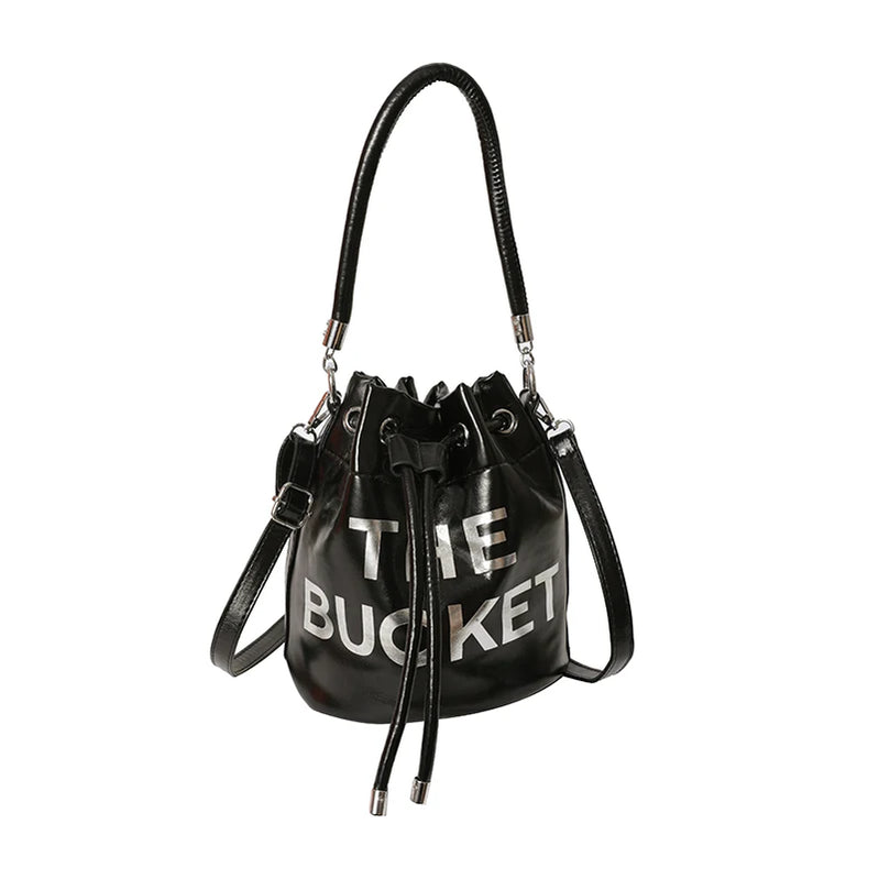 Designer Shoulder Bag for Women Bucket Bag Fashion Purses and Handbags Brand Crossbody Bags Cute Silk Scarf Satchel Black shoulder bag 19X20X19cm