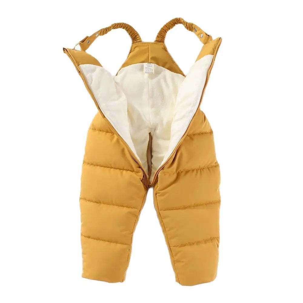 Children's Ski Wear 2 Piece Sets of Windproof Snow Jacket Pants -30C Thick Warm Cotton-padded Clothing Suit