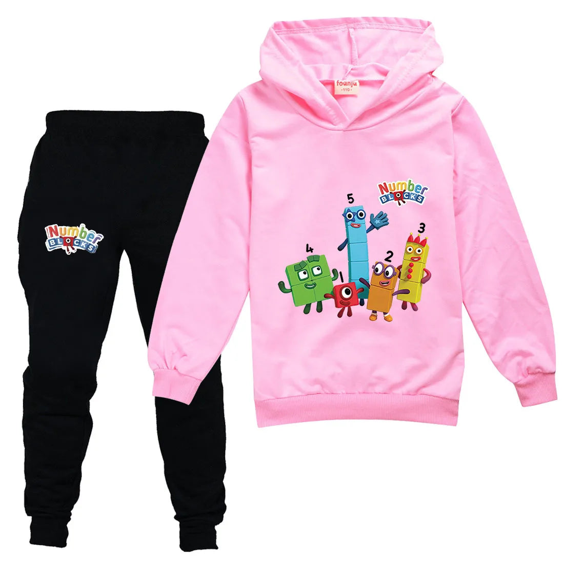 Number Blocks Clothes Kids Pullover Hoodies Navy Pants 2pcs Sets Boys Cartoon Sportsuit Toddler Girls Outfits Children's Clothing