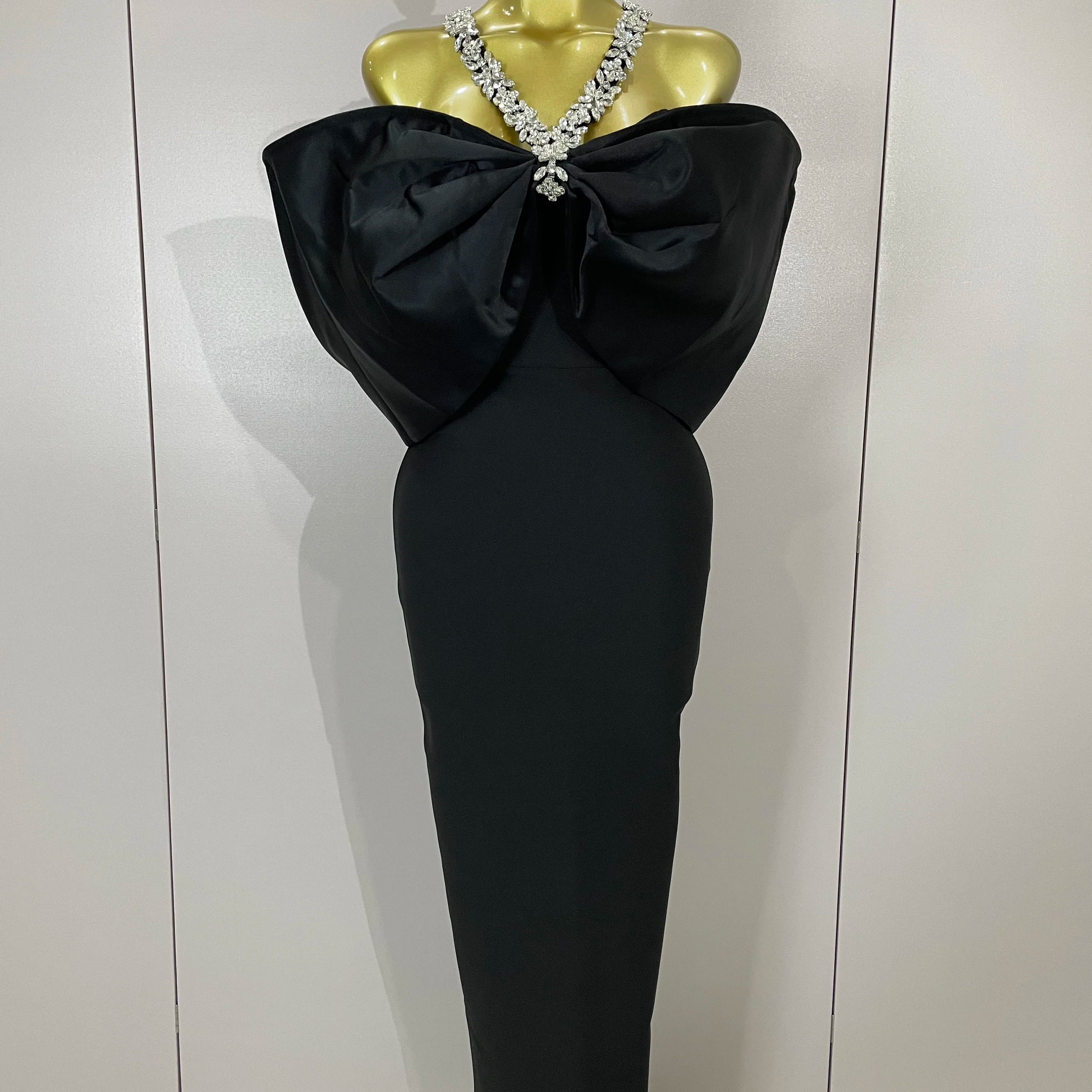 Luxury Rhinestone Chain Red Off Shoulder Vintage Butterfly Chic Bodycon Long Dress 2025 Elegant Evening Party Birtyday Clothing