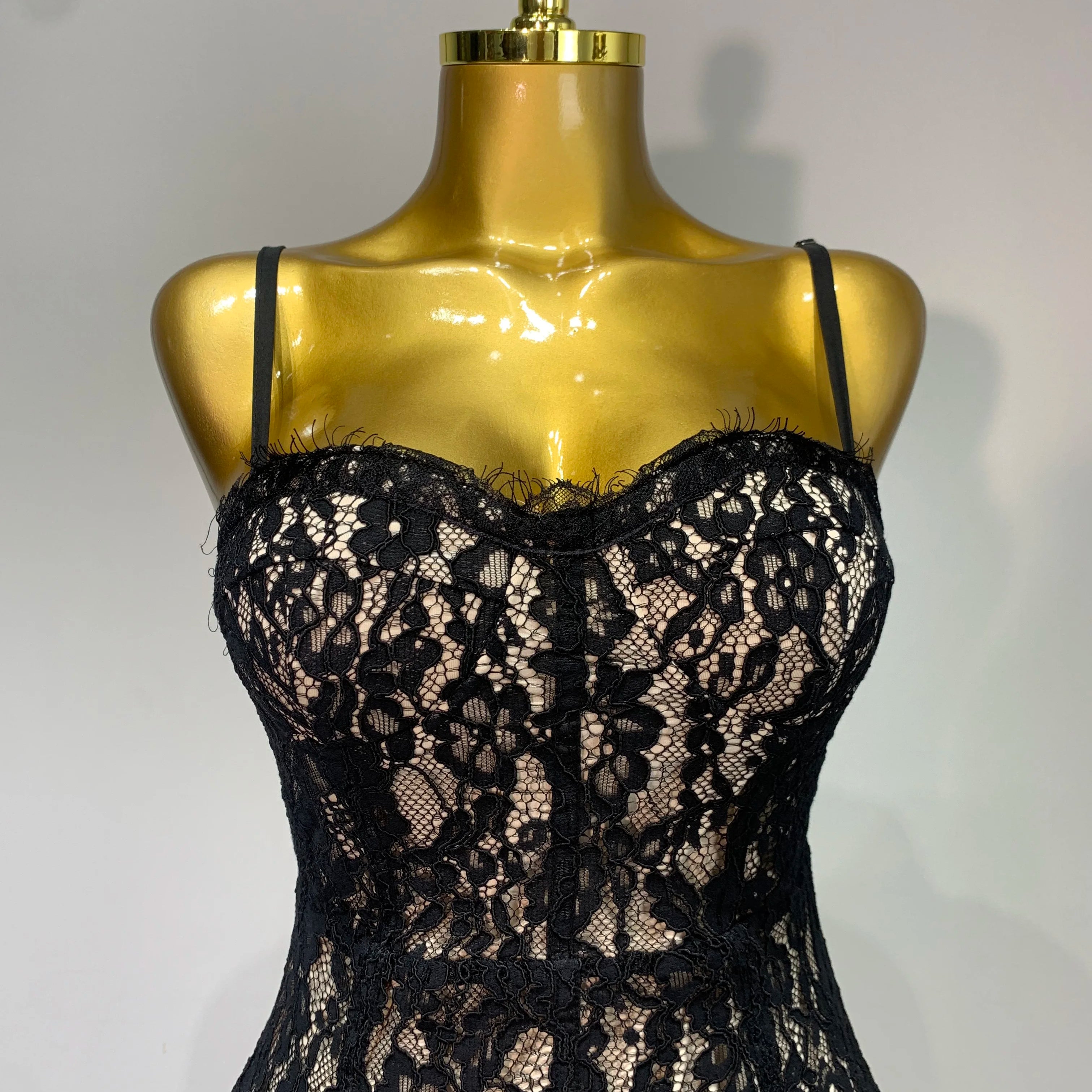 Vestido longo feminino sem mangas, sexy, de renda preta, colado ao corpo, para festa de boate, comemoração de aniversário, festa à noite, casamento, convidado, baile de formatura