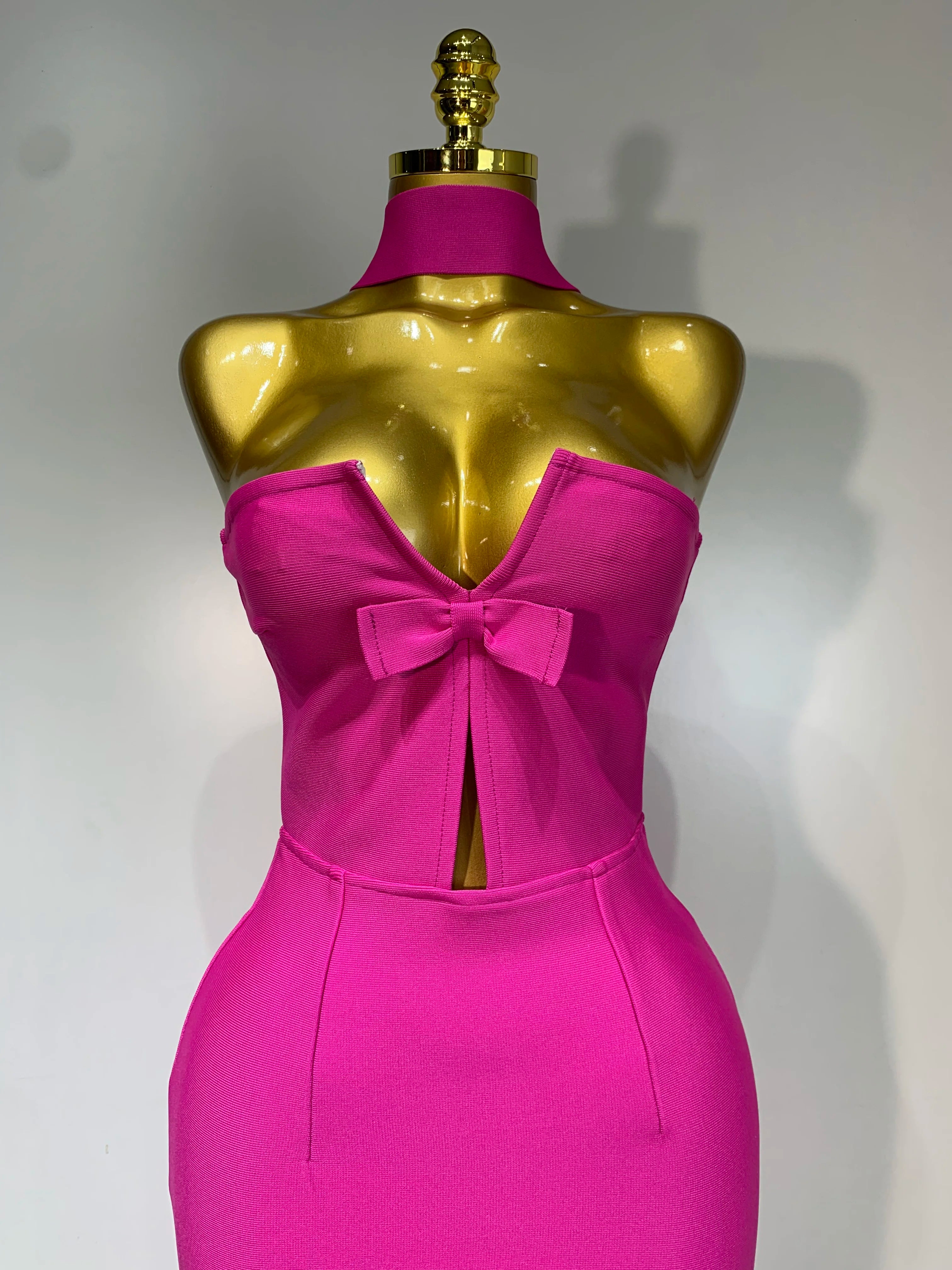 Women Sexy Bodycon Dress Fashion Elegant Strapless Sleeveless Bow Slim Dress Casual Streetwear Club Birthday Party Dresses