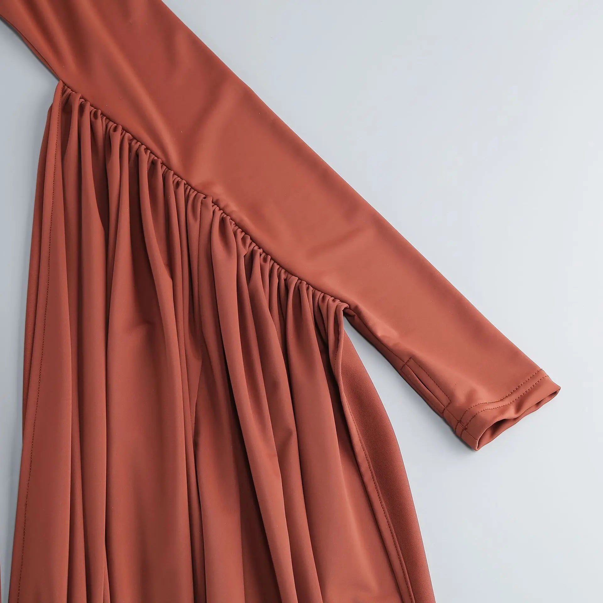 Sexy Off-shoulder Long Skirt High-end Women's Slim Single-sleeved Dress Celebrate Evening Party Outfit Wholesale