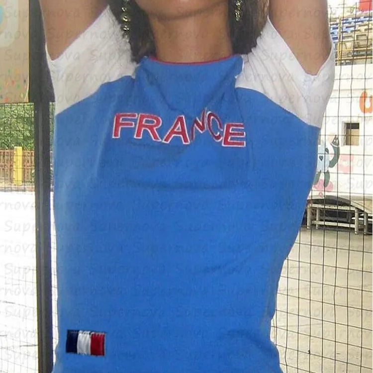 Aesthetics Streetwear Women's Tee Summer Casual Gothic 90s Vintage Grunge Letter Embroidery Short Sleeve T-Shirt Y2k Crop Top