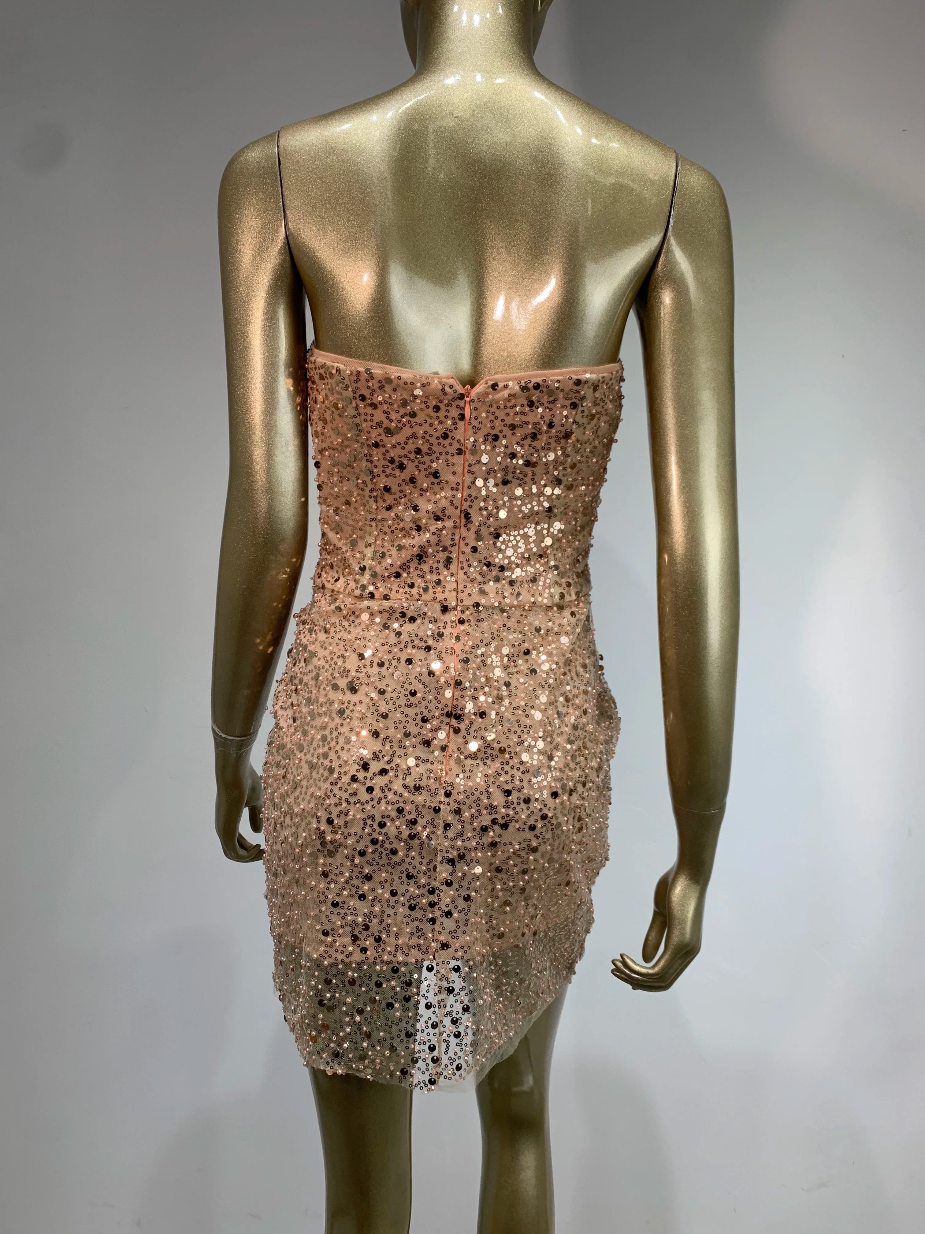 Summer Sexy Strapless Backless Mesh Sequins Diamonds Gold Mini Women Celebrity Dress 2024 Elegant Party Evening Club Vestido