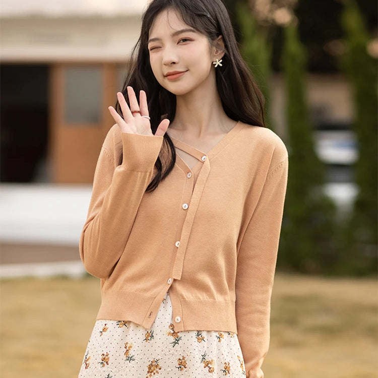 Sweater for Women Spring Long Sleeve New Elegant Fashion Knitted Shirts Female Cardigans