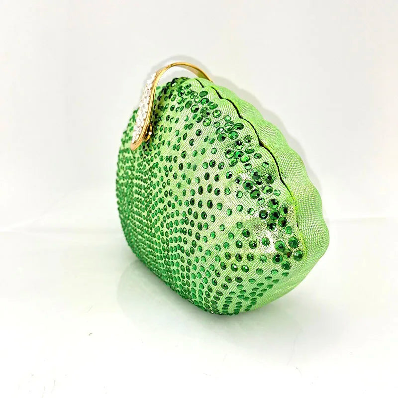 Shell Design Full Diamond Bag Clutch Bag Fashion Handbags Hot Selling Party Bag Rhinestone Decoration Banquet Bag