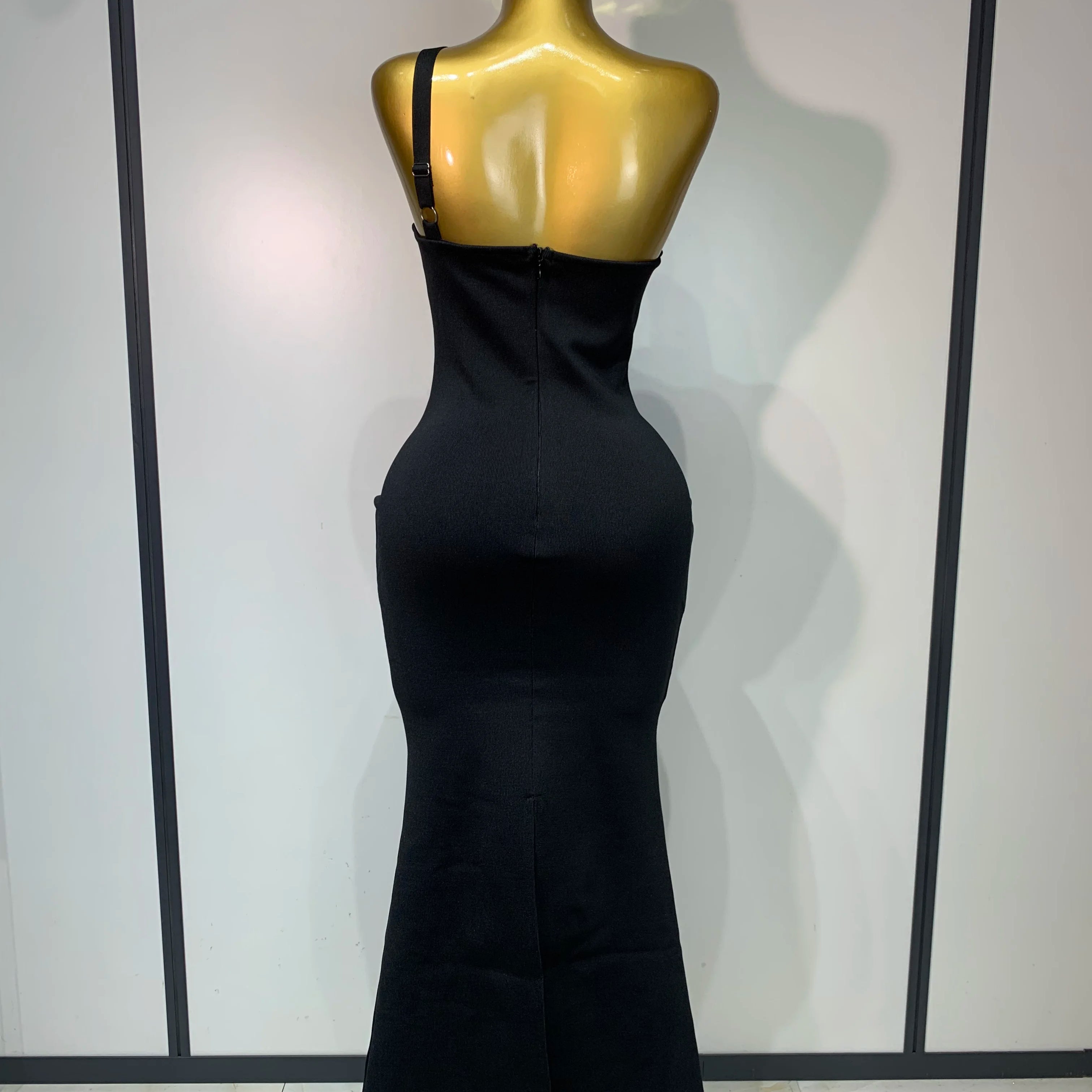 Sparkly Rhinestones Evening Bandage Long Dresses Women Sexy Backless Stretch Elegant Prom Luxury Birthday Gown Club Vestidos