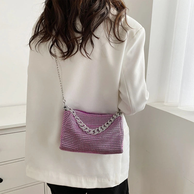 Rhinestone Crossbody Bag Handbag Women Evening Bag Sparkling Handbag for Masquerades Party