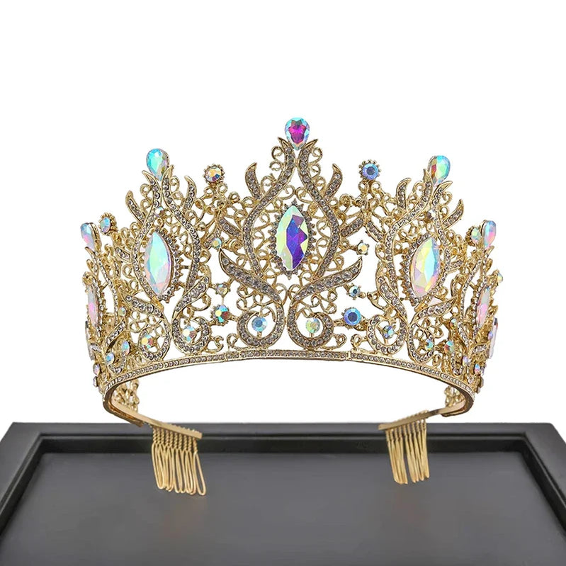 Green Bridal Crown Princess Tiara Headband Costume Party Accessories for Birthday Emerald Wedding Tiara for Women C1 Tiaras