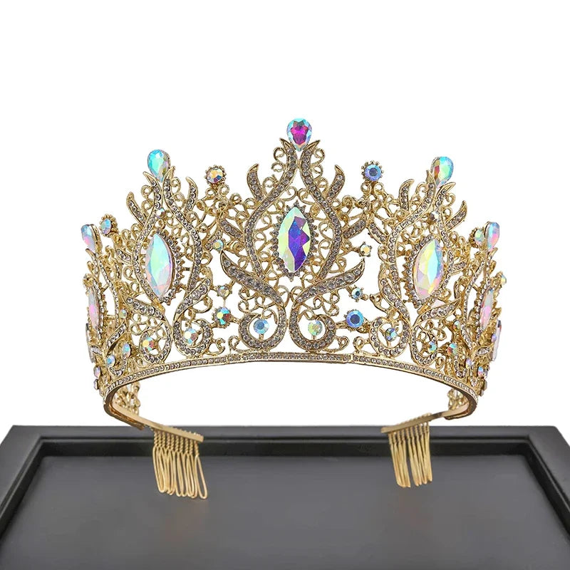 Green Bridal Crown Princess Tiara Headband Costume Party Accessories for Birthday Emerald Wedding Tiara for Women C1 Tiaras