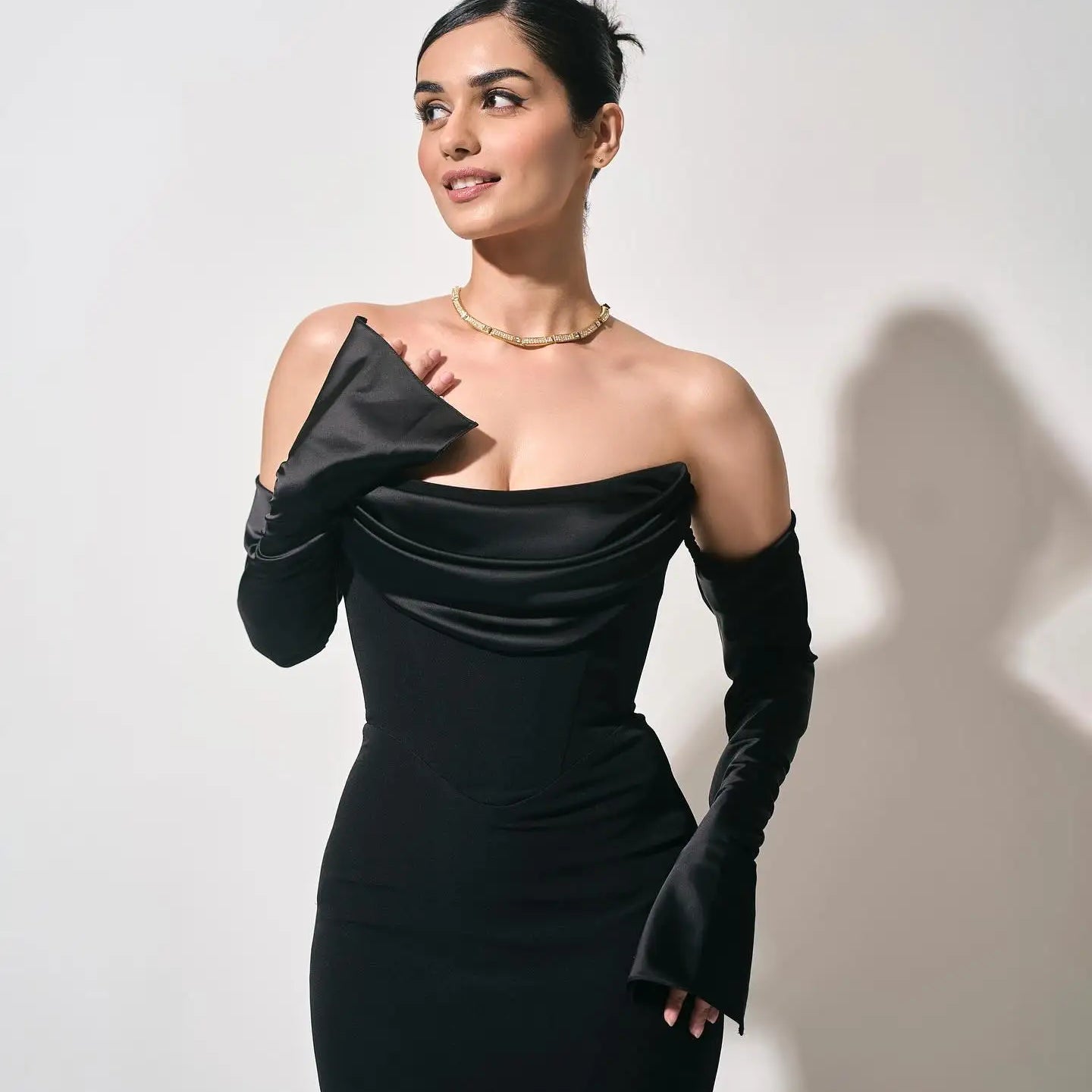 Sexy Off The Shoulder Long Sleeve Strapless Floor Length Dress Elegant Woman Wedding Party Vestido Celebrity Party