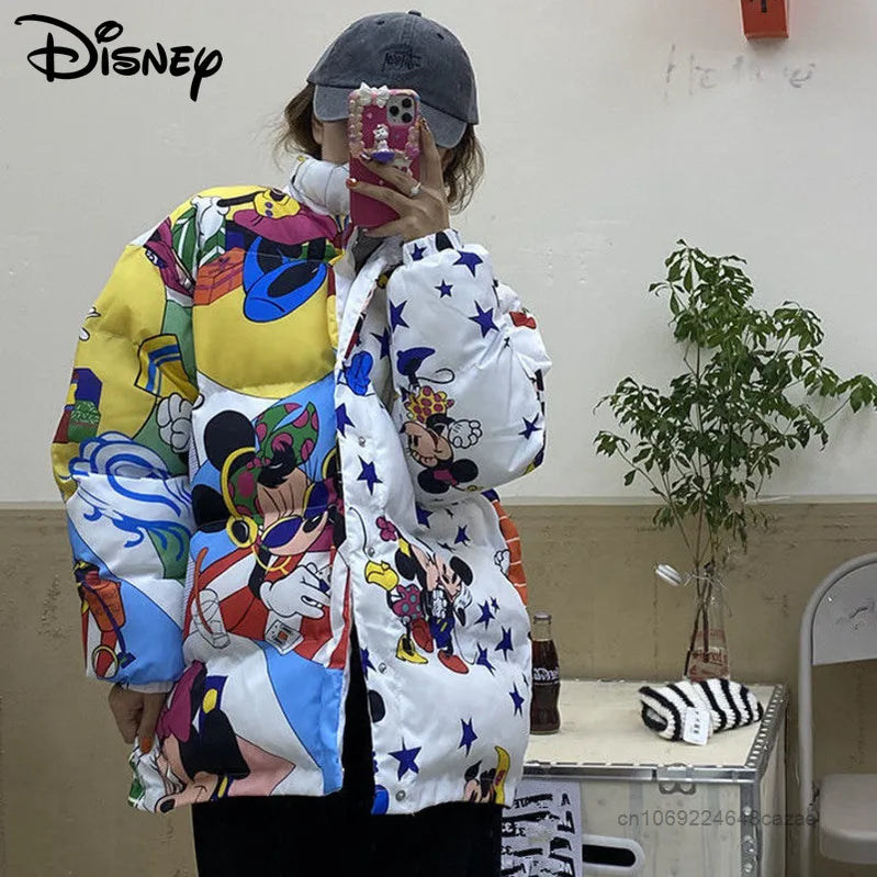 Disney Mickey Sweatshirt Women's Fashion Korean Loose Student Cartoon Printed Coat Autumn Winter Harajuku Jacket Y2k Top Clothes