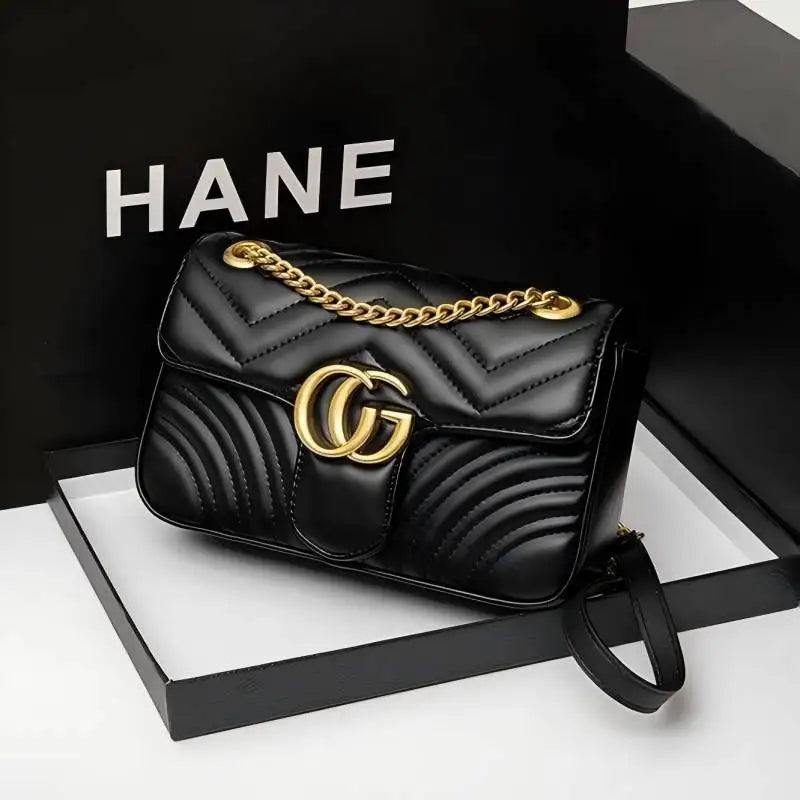 Designer style bag - 2025 hit product - Retro high-end diamond-shaped chain leather bag - Fashionable and classic crossbody bag